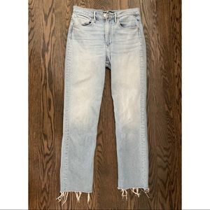 3x1 DIY High Waist Frayed Hem Jeans